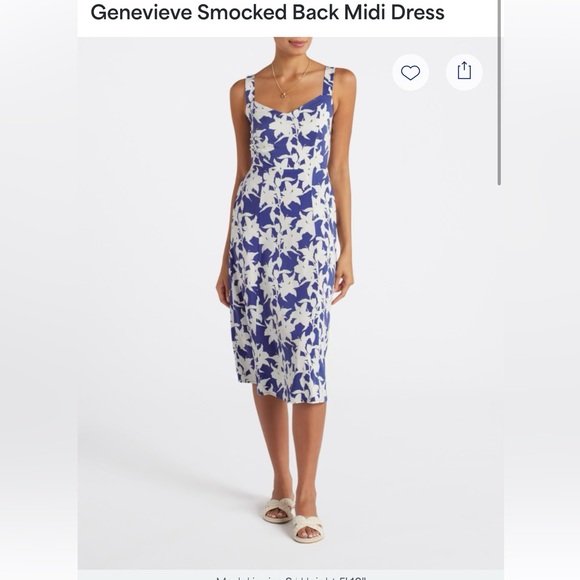 Market & Spruce Dresses & Skirts - Market & Spruce Blue and White Sleeveless Sundress